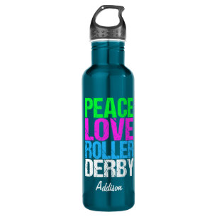 Bouteille D'eau Peace Love Roller Derby