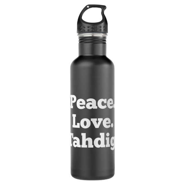 Bouteille D'eau Peace Love Tahdig Drôle Riz Perse Iran (Devant)