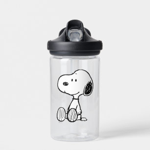 Bouteille D'eau PEANUTS   Snoopy on Black White Comics