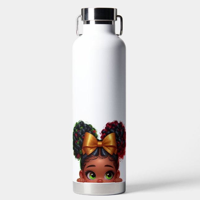 BOUTEILLE D'EAU PEEKING CUEKING AFRICAN AMERICAN FILLE (Avant)