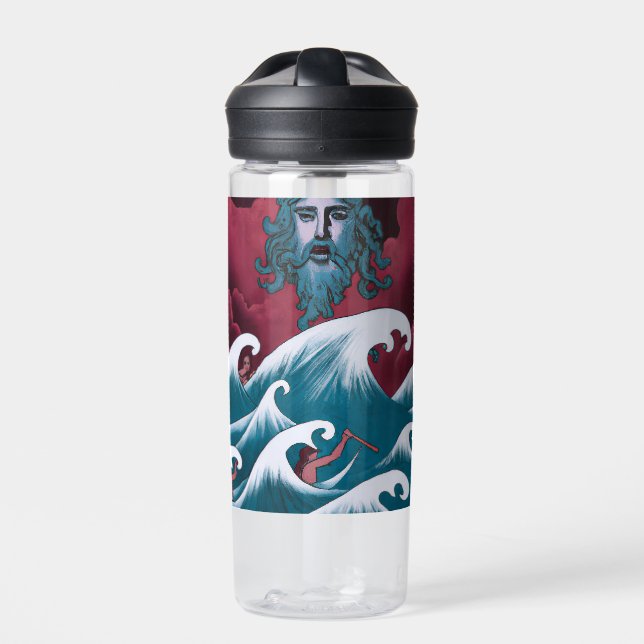 Bouteille D'eau Peinture à l'huile de Neptune Crimson (Extérieur)
