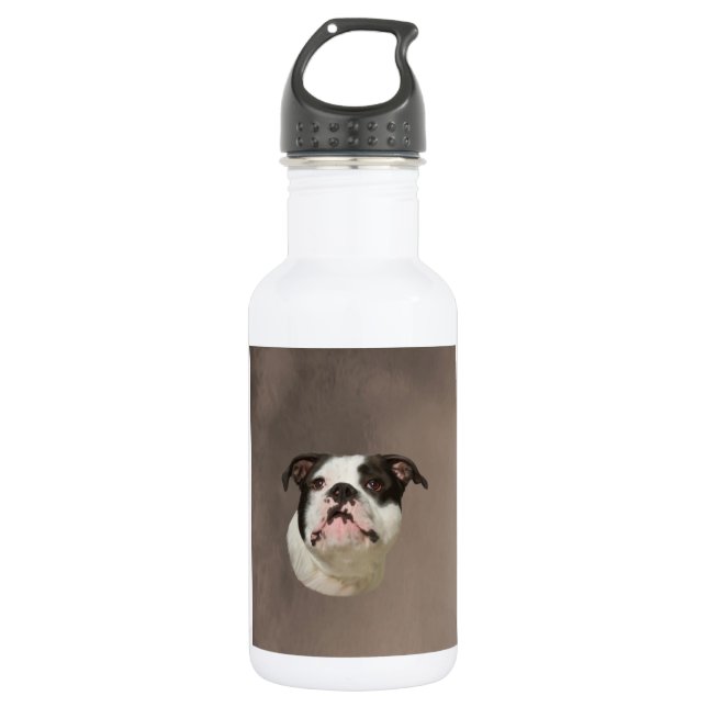 Bouteille D'eau Peinture couleur d'eau Bulldog (Devant)