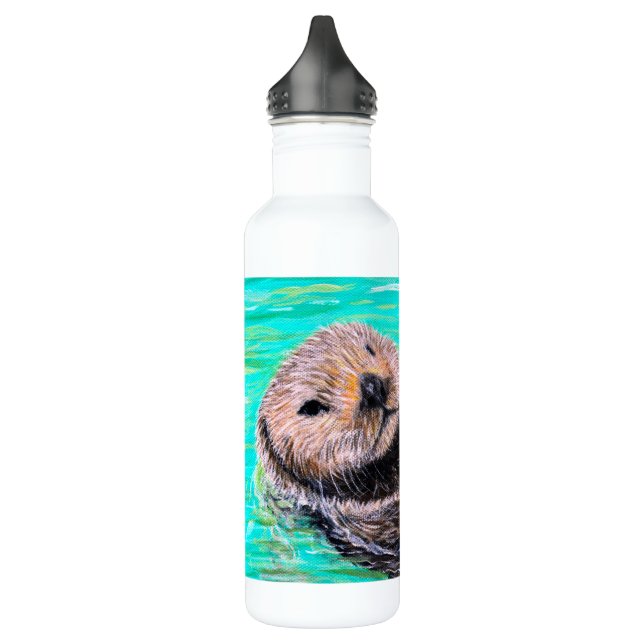 Bouteille D'eau Peinture de loutre de mer (Gauche)