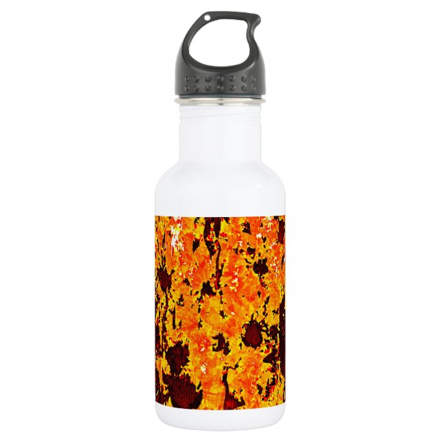 Bouteille D'eau Peinture de tournesol - (Devant)