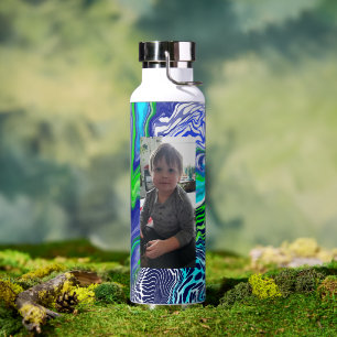 Bouteille D'eau Peinture numérique pour le bleu et la chaux Person