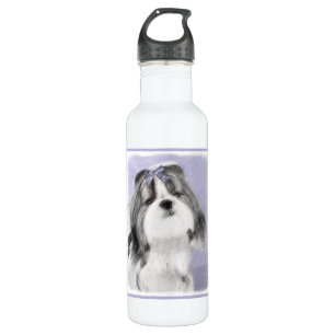Bouteille D'eau Peinture Shih Tzu - Cute Original Chien Art