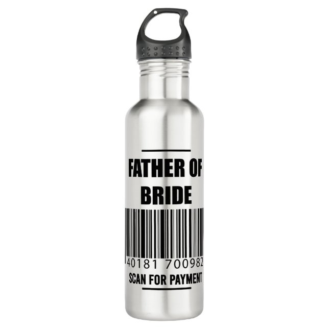 Bouteille D'eau Père De La Mariée Recherche De Paiement Papa Chemi (Devant)