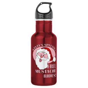 Bouteille D'eau Père Noël des tours de moustache