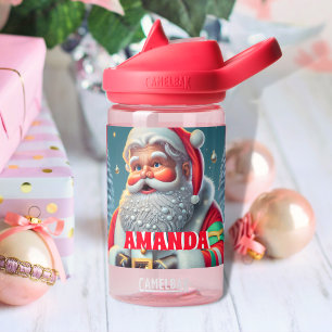 Bouteille D'eau Père Noël Noël Nom personnalisé des enfants