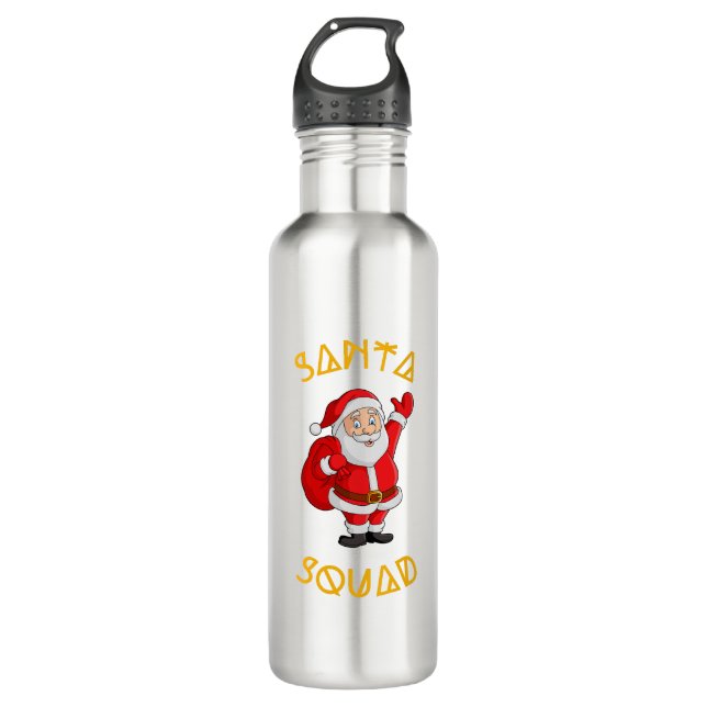 Bouteille D'eau Père Noël Squad (Devant)
