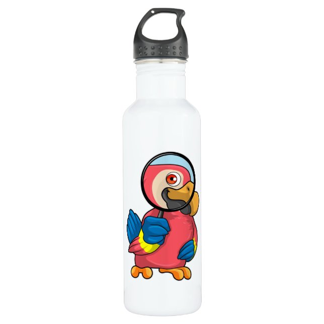 Bouteille D'eau Perroquet avec verre de nivellement (Devant)