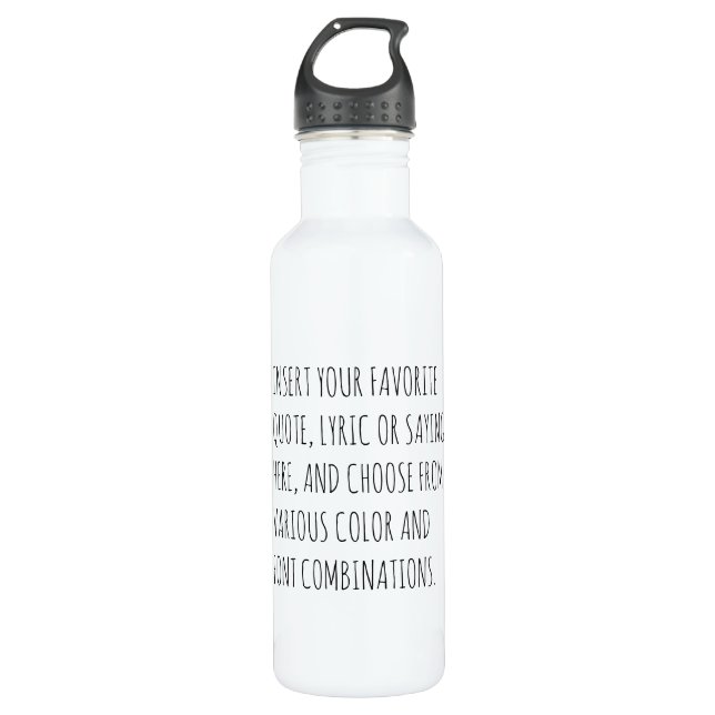 Bouteille D'eau Personalize Text Mug with Your Words Customizable  (Devant)