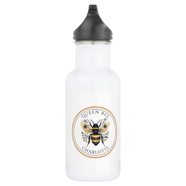Bouteille D'eau Personalized Queen Bee Floral (Droite)