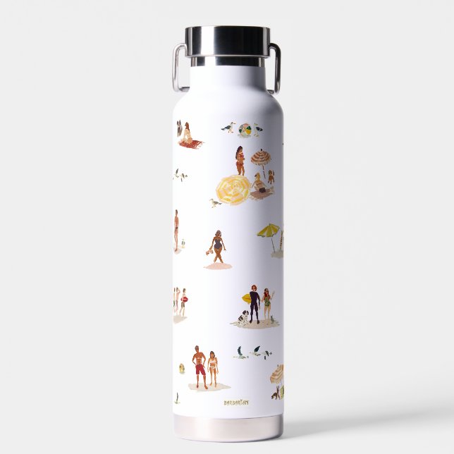 BOUTEILLE D'EAU PERSONNAGES DE PLAGE  (Avant)