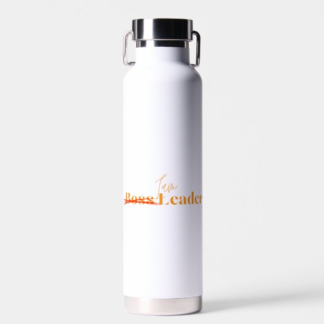 Bouteille D'eau Personnalisation Iam leader pas bogues (Avant)