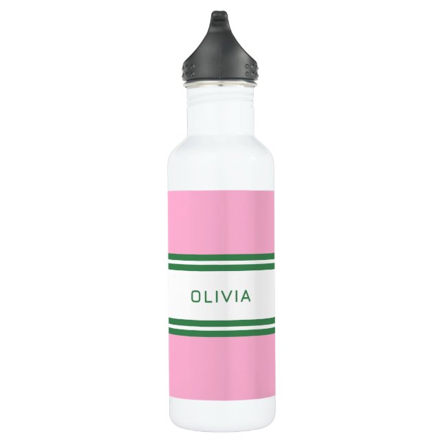 Bouteille D'eau Personnalisé Pink & Green Golf Personnalisé (Droite)