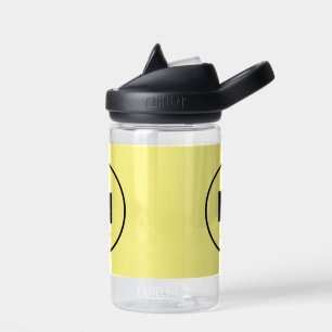 Bouteille D'eau Personnalisé simple monogramme jaune enfants