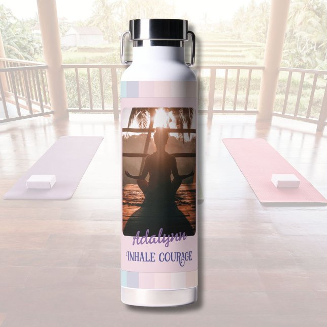 Bouteille D'eau Personnalisé Yoga Lover enseignant Maman Femme Cad (Personalized Yoga Lover Teacher Mom Women Gift)