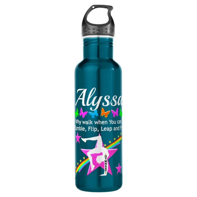 BOUTEILLE D'EAU PERSONNALISÉE À LA GYMNAST DE TUMB (Devant)