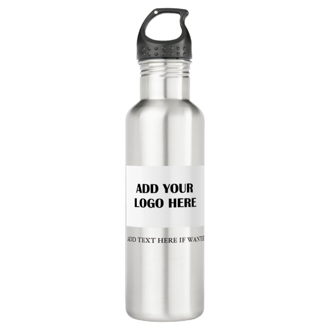 Bouteille d'eau personnalisée, ajoutez votre logo  (Devant)