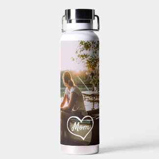 Bouteille d'eau personnalisée avec écriture de pho
