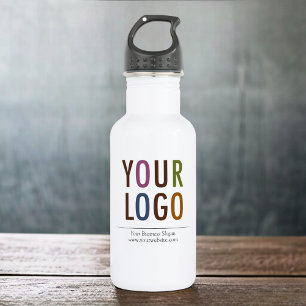 Bouteille d'eau personnalisée de 18 oz avec logo d