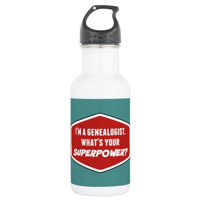 Bouteille d'eau personnalisée de superpuissance gé (Devant)