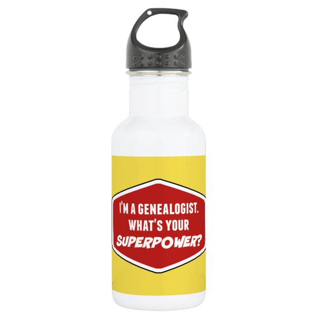 Bouteille d'eau personnalisée de superpuissance gé (Devant)