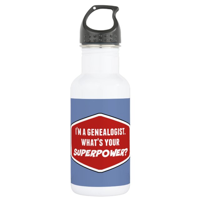 Bouteille d'eau personnalisée de superpuissance gé (Devant)