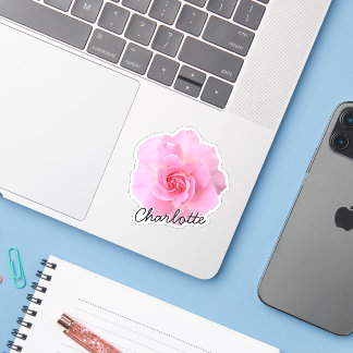 Bouteille d'eau personnalisée design fleur Sticker