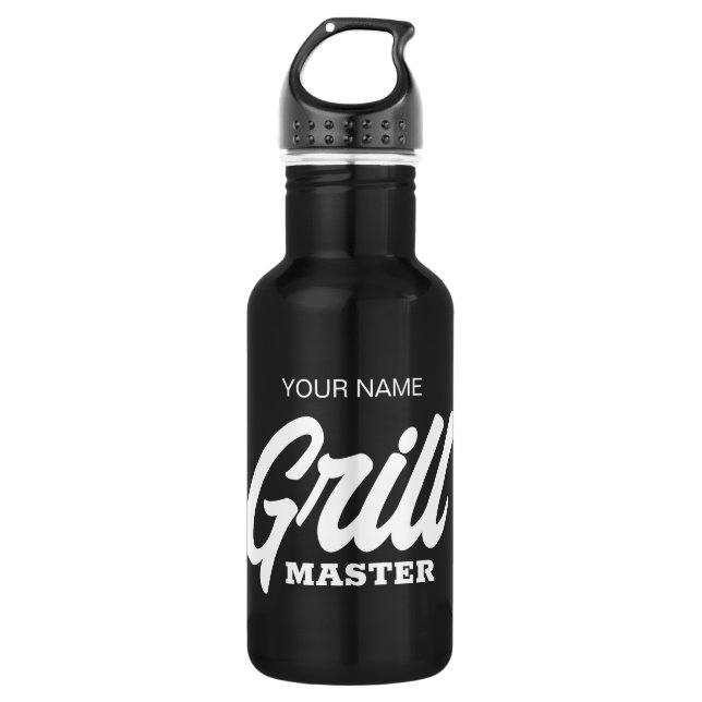 Bouteille d'eau personnalisée Grill Master pour ch (Devant)