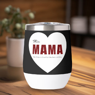 Bouteille d'eau personnalisée pour maman avec un c