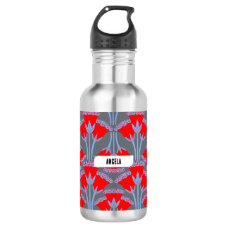Bouteille d'eau personnalisée Red Bellflower