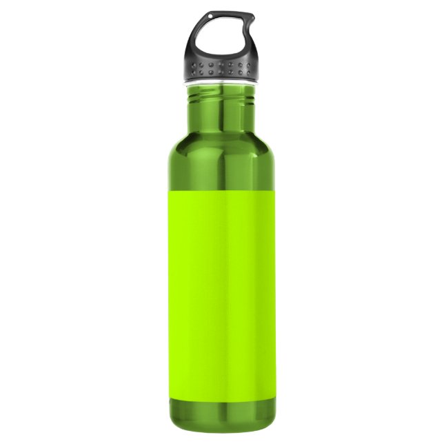 Bouteille D'eau Personnaliser de la couleur de l'accentuation vert (Devant)