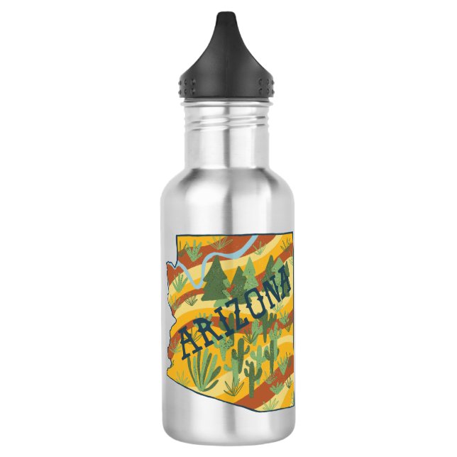 Bouteille D'eau PERSONNALISER IT Arizona Carte illustrée (Gauche)