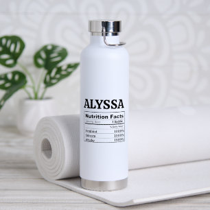 Bouteille D'eau Personnaliser le nom Cadeau personnalisé féministe