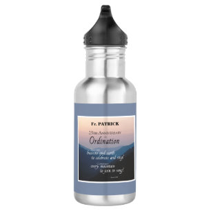 Bouteille D'eau Personnaliser les fêtes d'Ordination du 25e annive
