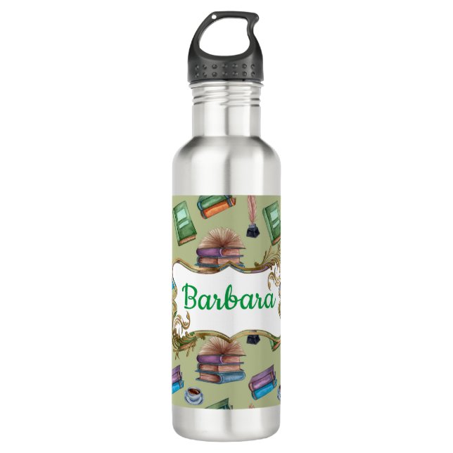 Bouteille D'eau Personnaliser les livres scolaires (Devant)