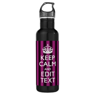 Bouteille D'eau Personnalized KEEP CALM and Your Text on Pink
