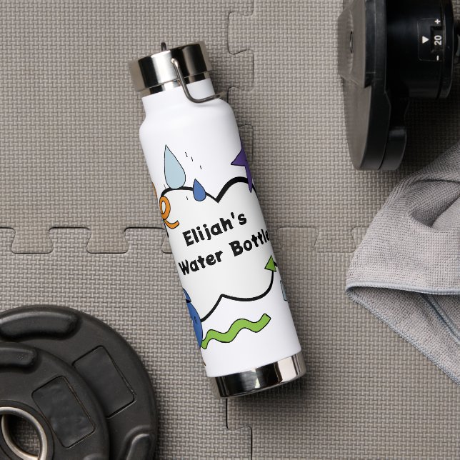 Bouteille d'eau personnelle en bleu noir (Avant)