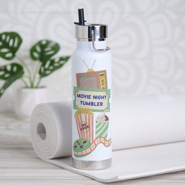 Bouteille d'eau personnelle rouge vert (Yoga)
