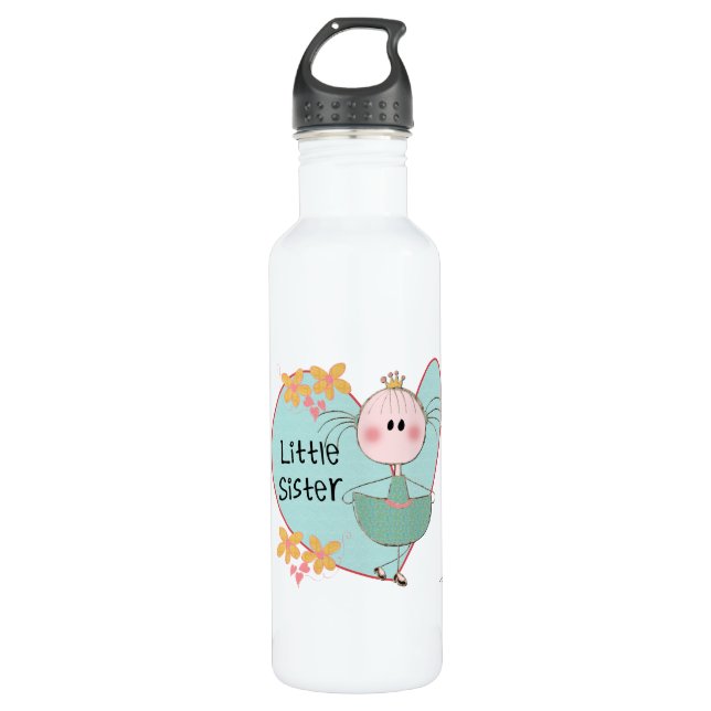 Bouteille D'eau Petite soeur de coeur (Devant)