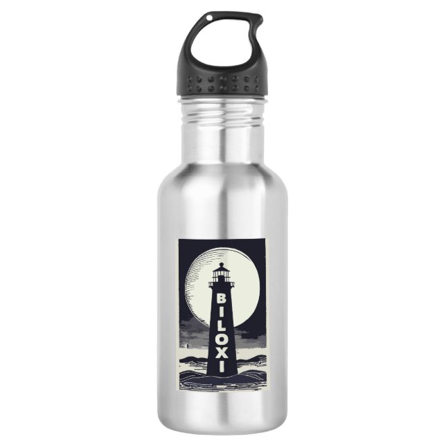 Bouteille D'eau Phare de Biloxi Mississippi (Devant)
