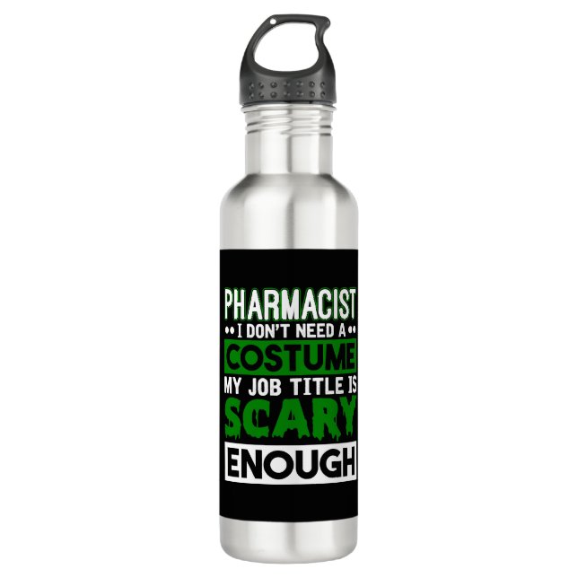 Bouteille D'eau Pharmacien Halloween Costume Technicien en pharmac (Devant)