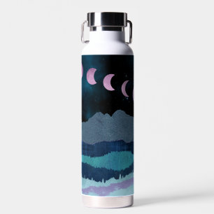 Bouteille D'eau Phases de lune rose Paysage