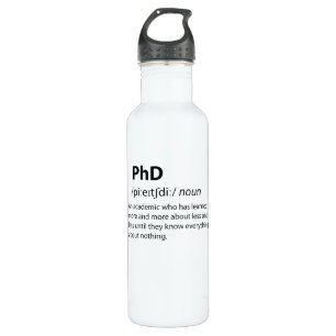 Bouteille D'eau PhD Drôle Dictionnaire Définition