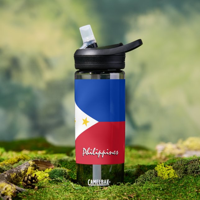 Bouteille D'eau Philippines bouteille, drapeau patriotique Philipp (Extérieur)