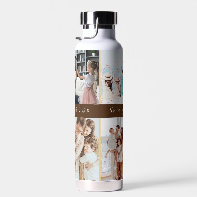 Bouteille D'eau Photo Best Papa Ever Musique Cool Fête des pères m (Plage)