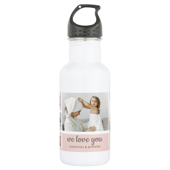 Bouteille D'eau Photo de collection moderne Best Mom Ever Pink Cad (Devant)