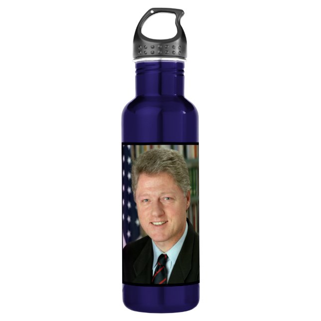 Bouteille D'eau Photo du président Bill Clinton à la Maison Blanch (Devant)